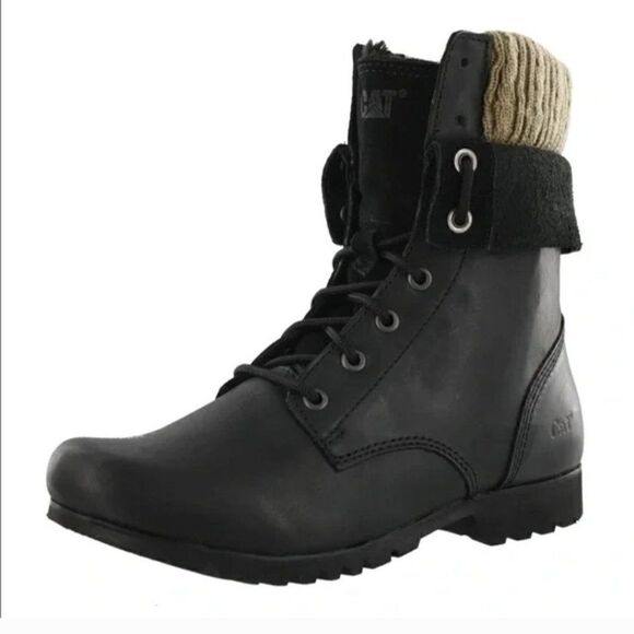 Caterpillar Shoes - New Caterpillar CAT Women 7.5 US/EU 38.5 Winter Alexi Combat Black Ankle Boots